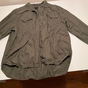 J.Crew Amy Green Buttton-up Shirt 2X